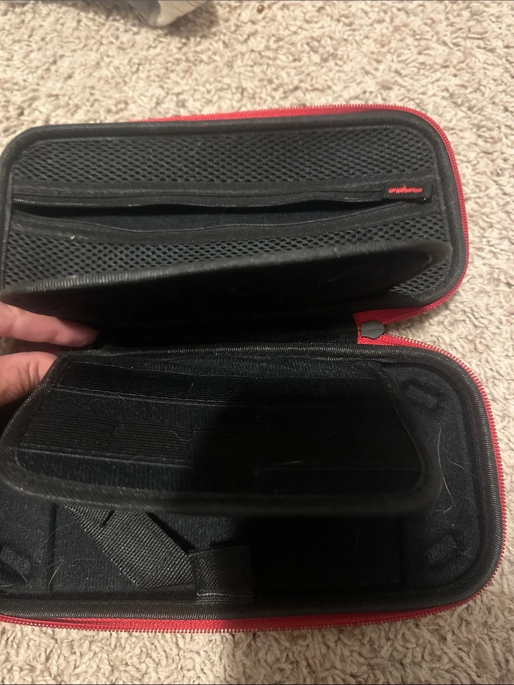 Compact Black and Red Protective Carry Case